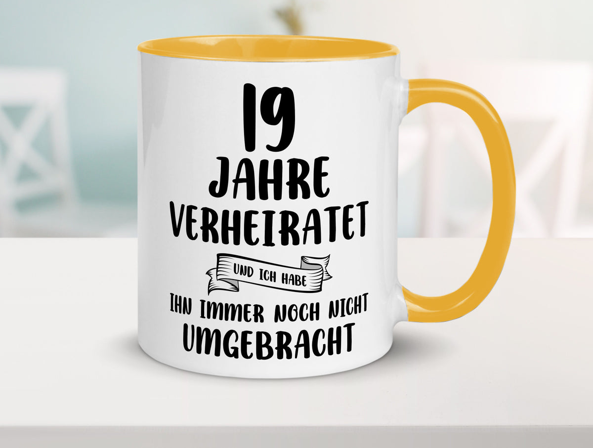 19 Jahre Verheiratet, immer noch am Leben! lustig Humor Geschenkidee Geschenk Tasse