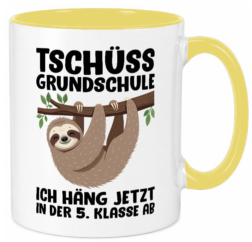 Tschüss Grundschule ich häng jetzt in der 5. Klasse ab Humor Geschenkidee Tasse
