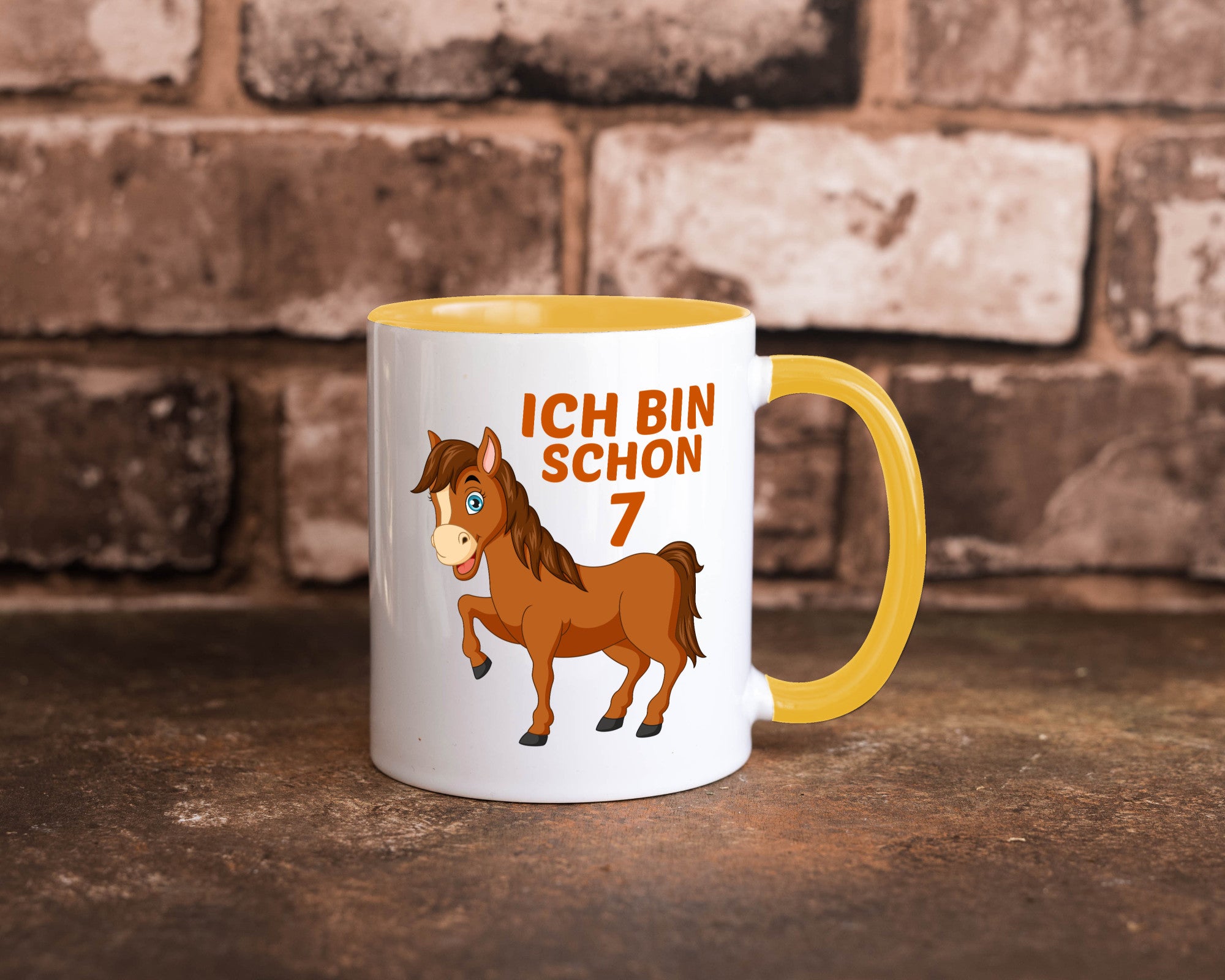 7. Geburtstag | Ich bin schon 7 Pferde Pony Humor Geschenkidee Tasse