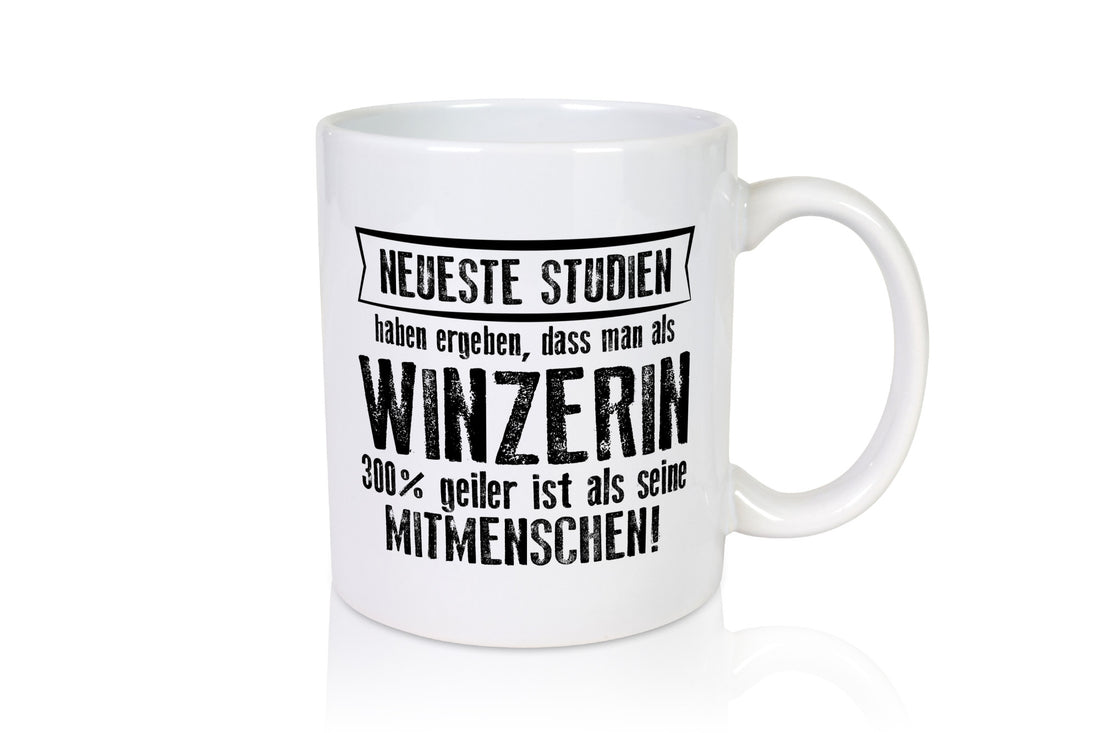 Neuste Studien: Winzerin | Weinbauer Wein Humor Geschenkidee Tasse