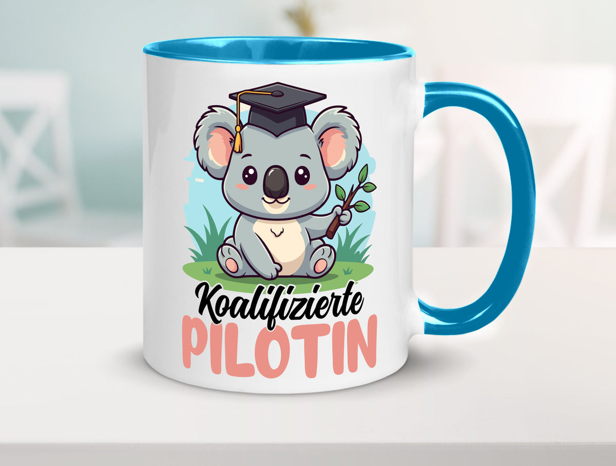 Koalifizierte Pilotin | Definition Piloten lustig Humor Geschenkidee Geschenk Tasse