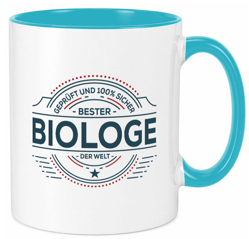 Geprüft und sicher: Biologe | Biologie Naturforscher Geschenk Humor Tasse