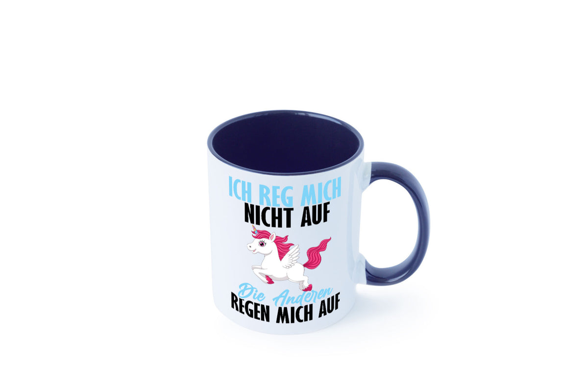 Ich reg mich nicht auf lustiger Spruch Geschenk Humor Geschenkidee Tasse