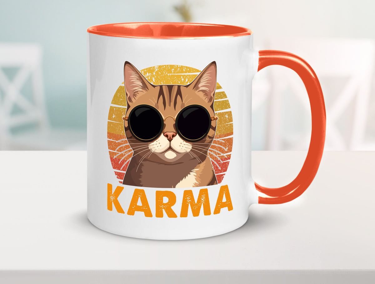 Vintage Katze | Karna Coole lustiger Spruch Geschenk Tierliebhaber Humor Tasse