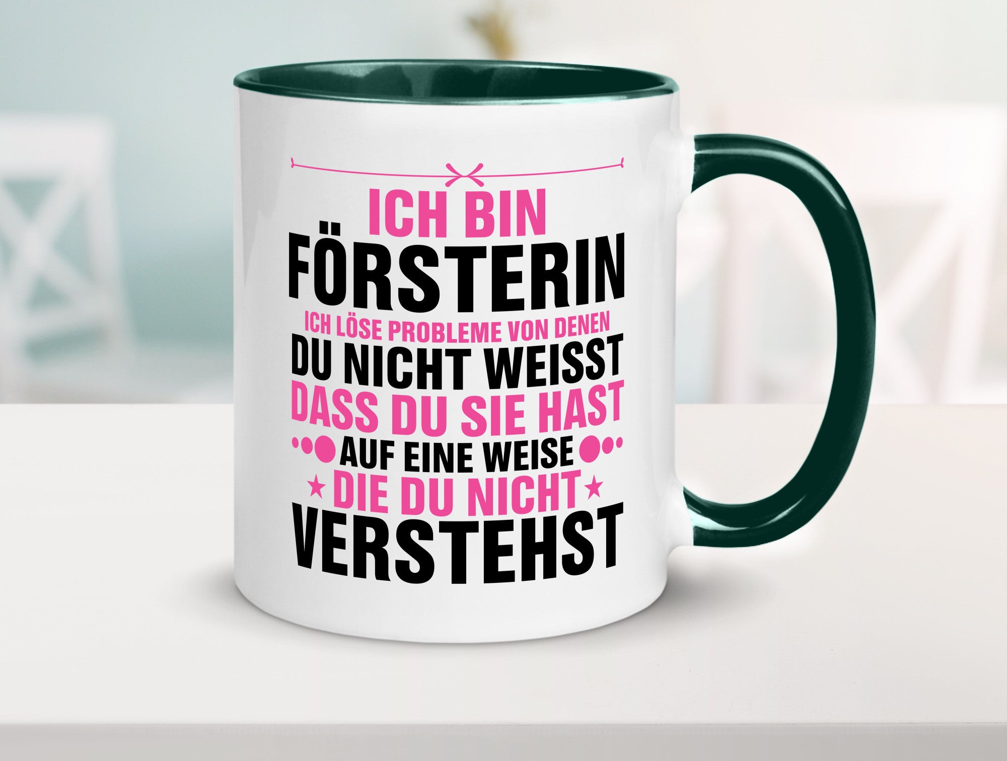 Löse Probleme: Försterin | Forst Arbeit lustiger Spruch Geschenk Kollegen Büro