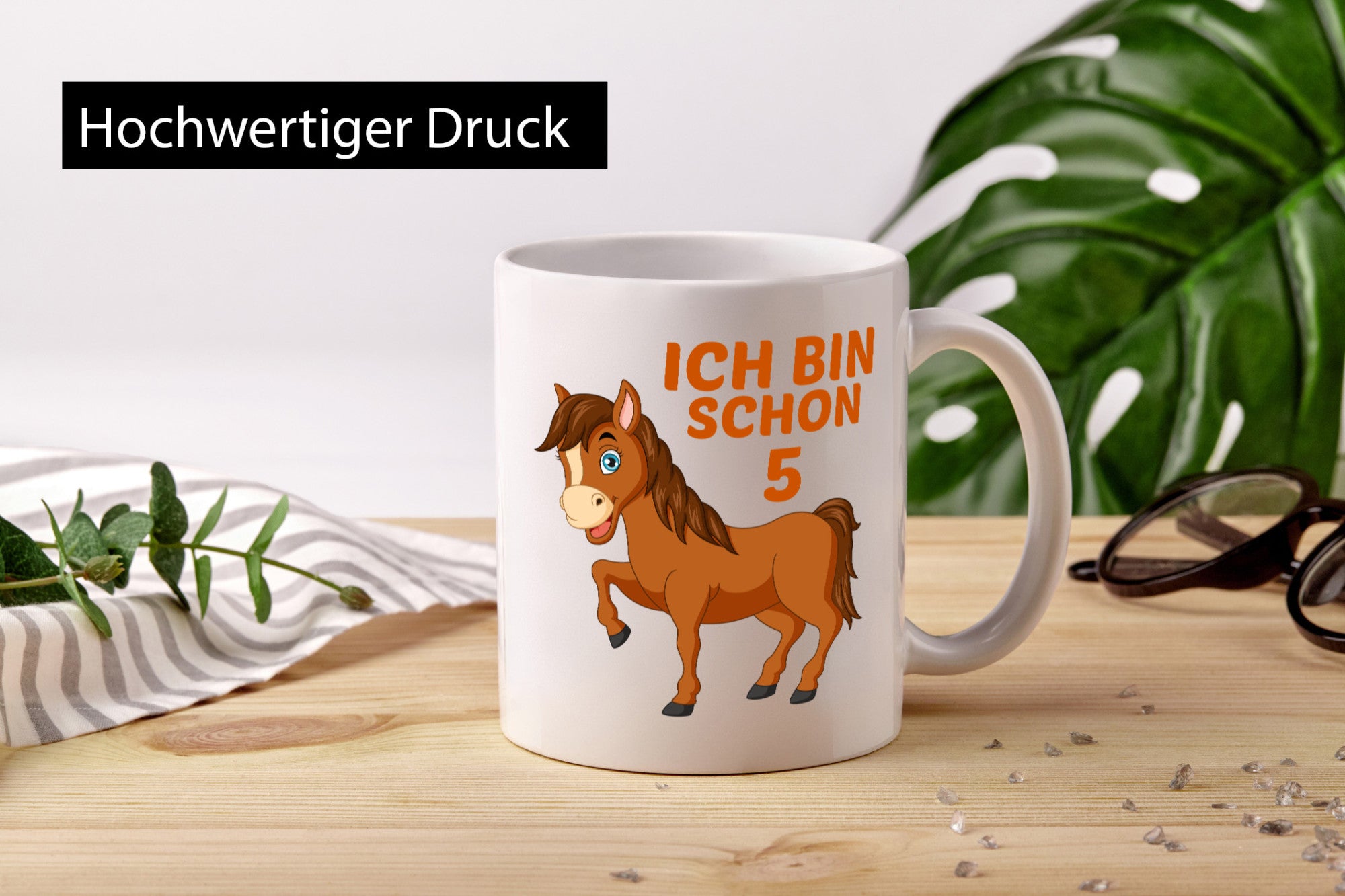 5. Geburtstag | Ich bin schon 5 Pferde Pony Geschenkidee Humor Tasse