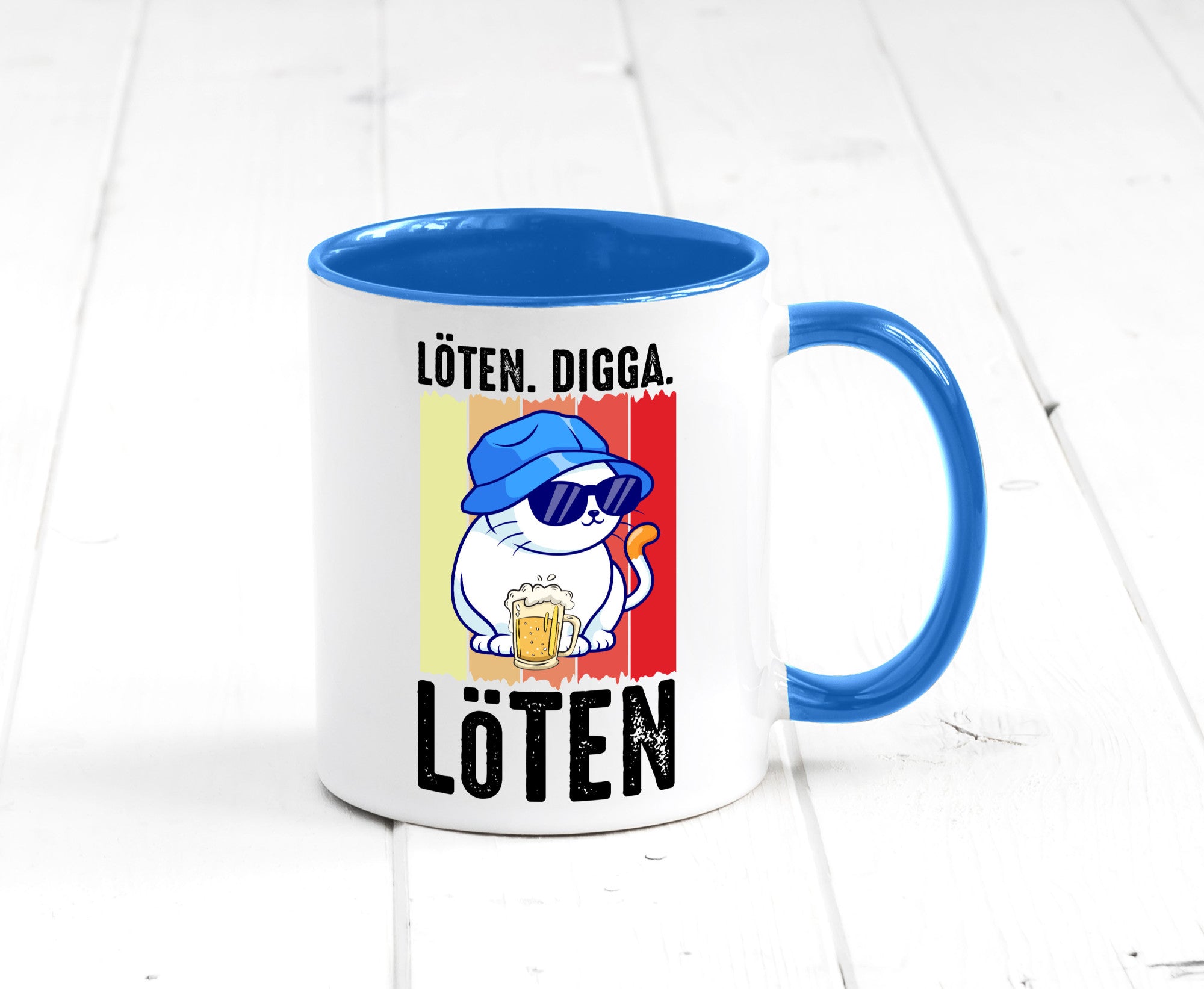 Löten Digga | Katze mit Bier Bierkatze Geschenk Tierliebhaber Humor lustiger