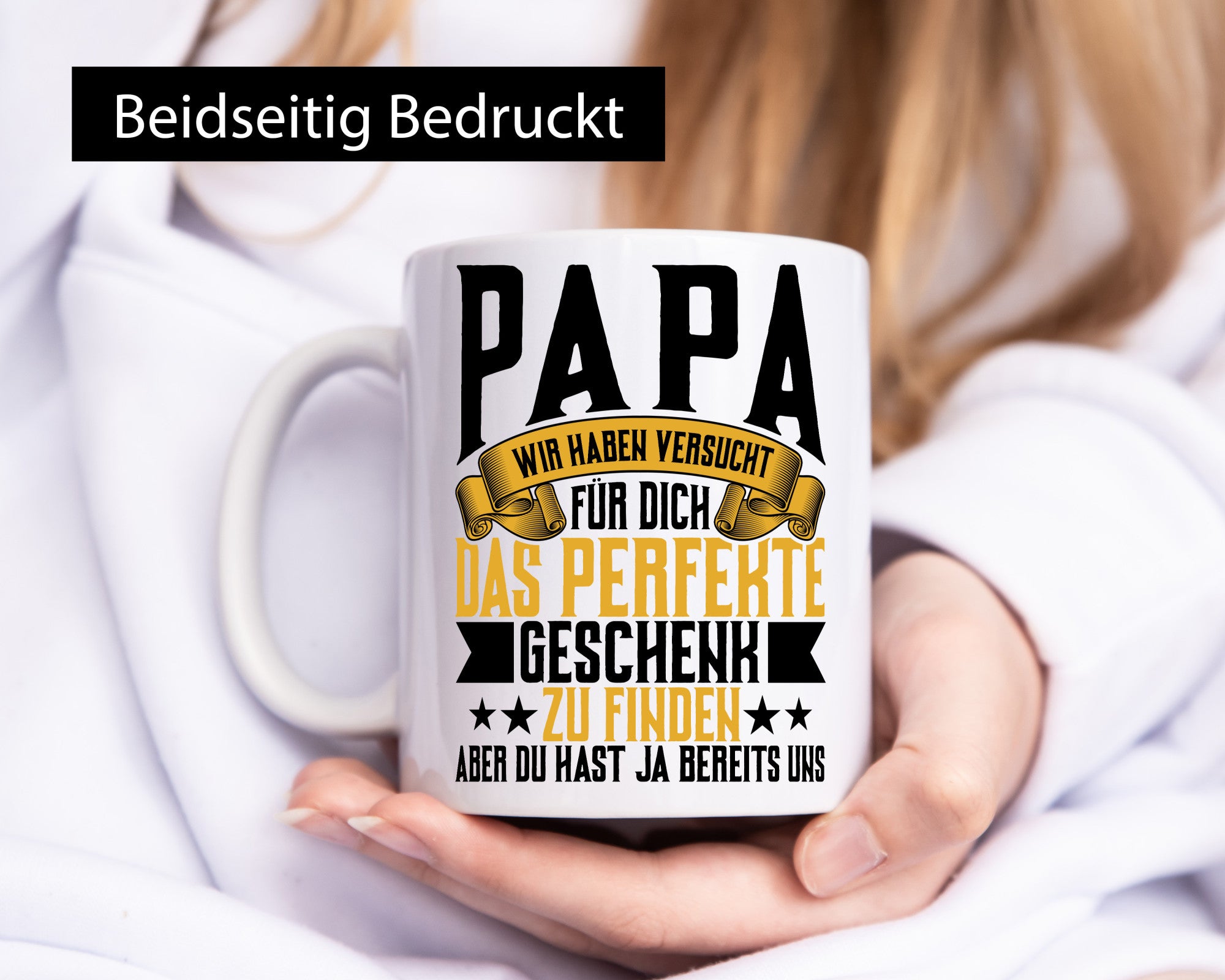 Das perfekte Geschenk | Papa Vater Familie Geschenkidee lustiger Spruch Tasse