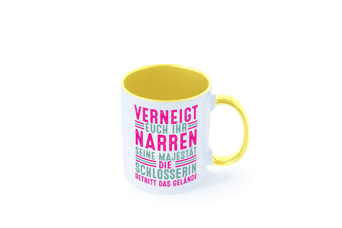 Verneigt euch: Schlosserin | Schlosserei lustiger Spruch Geschenk Humor Tasse