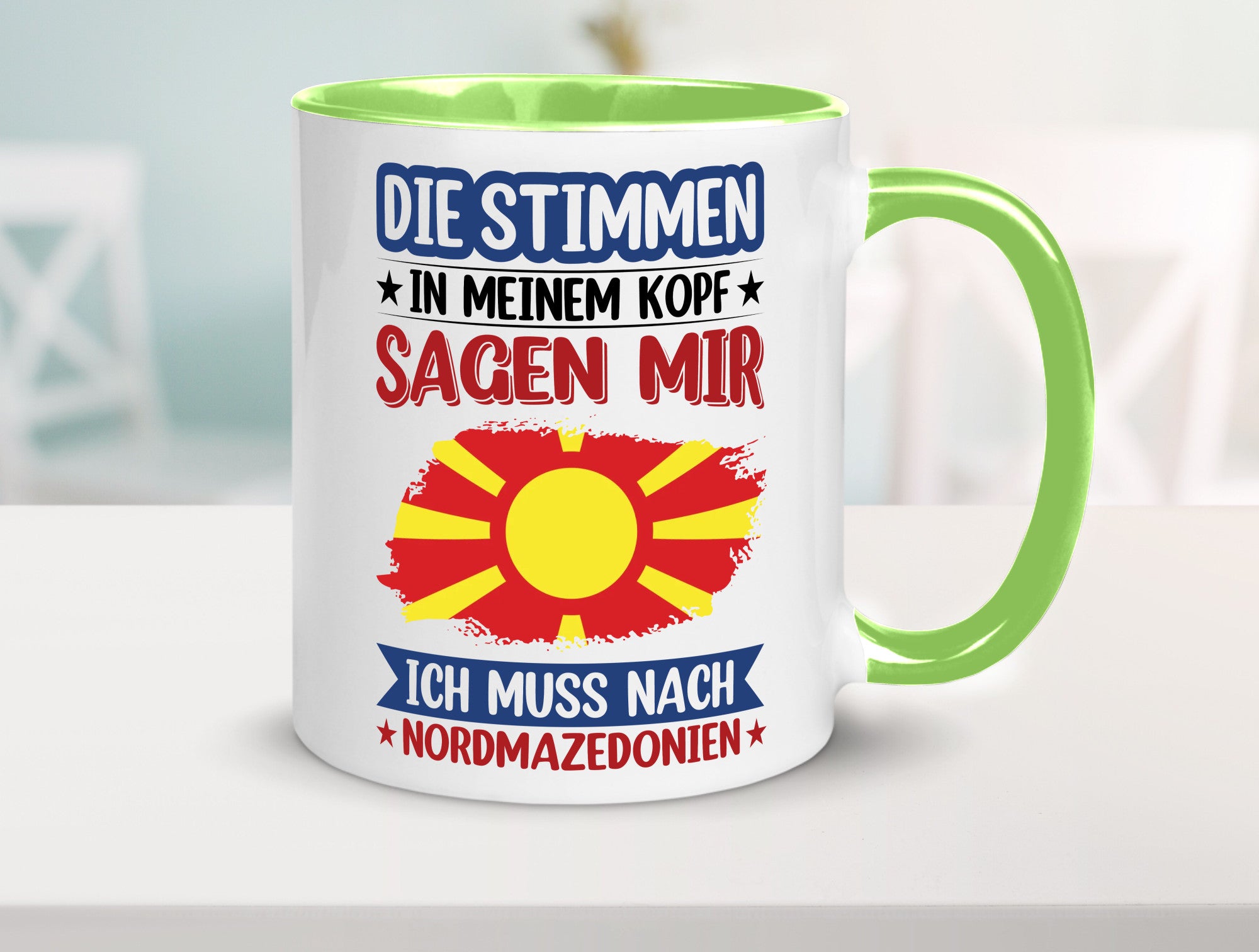 Nordmazedonien | Urlaub Stimmen in meinem Kopf Geschenk Humor Geschenkidee