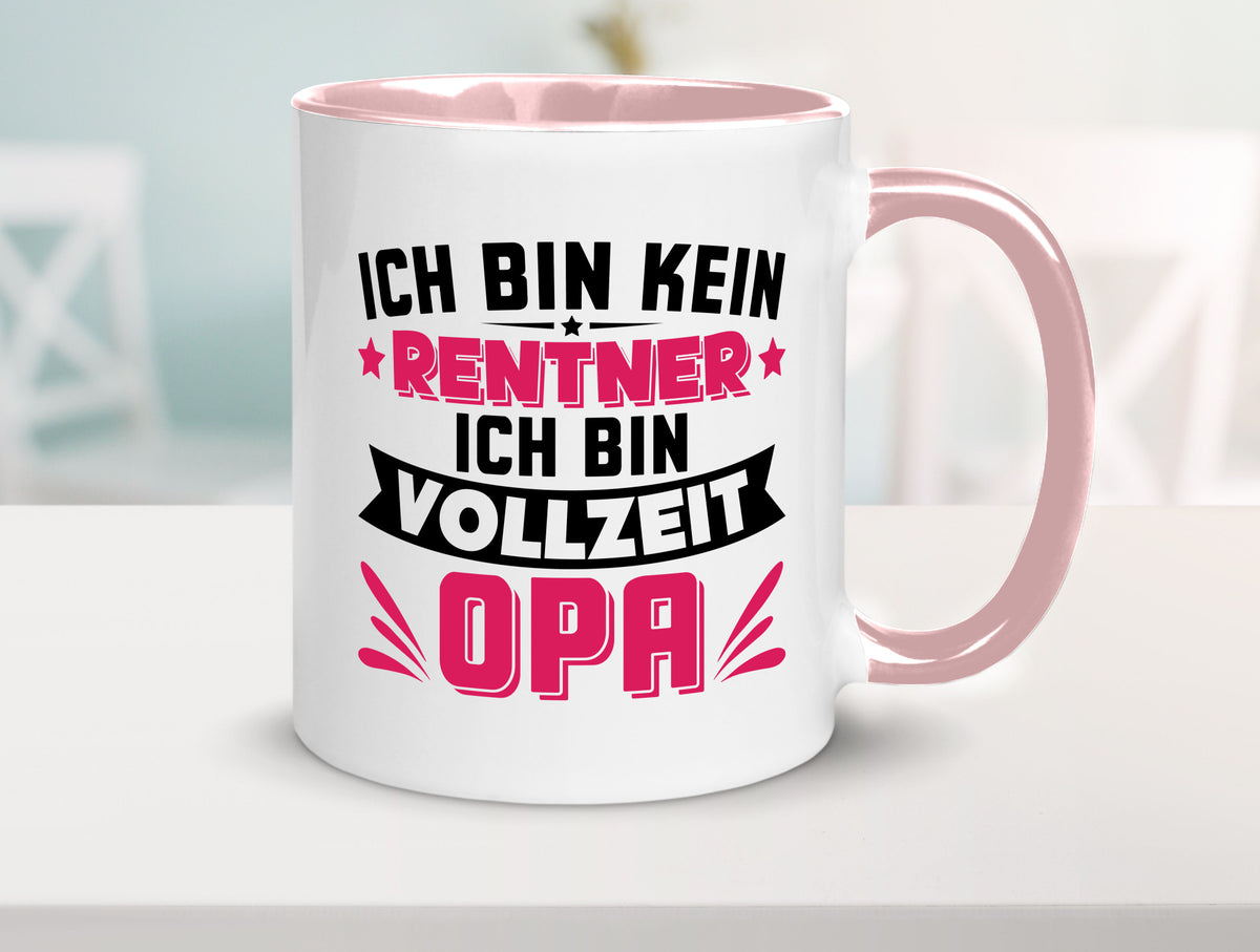 Ich bin vollzeit Opa | Rentner Ruhestand Großvater v2 Humor Familie Tasse