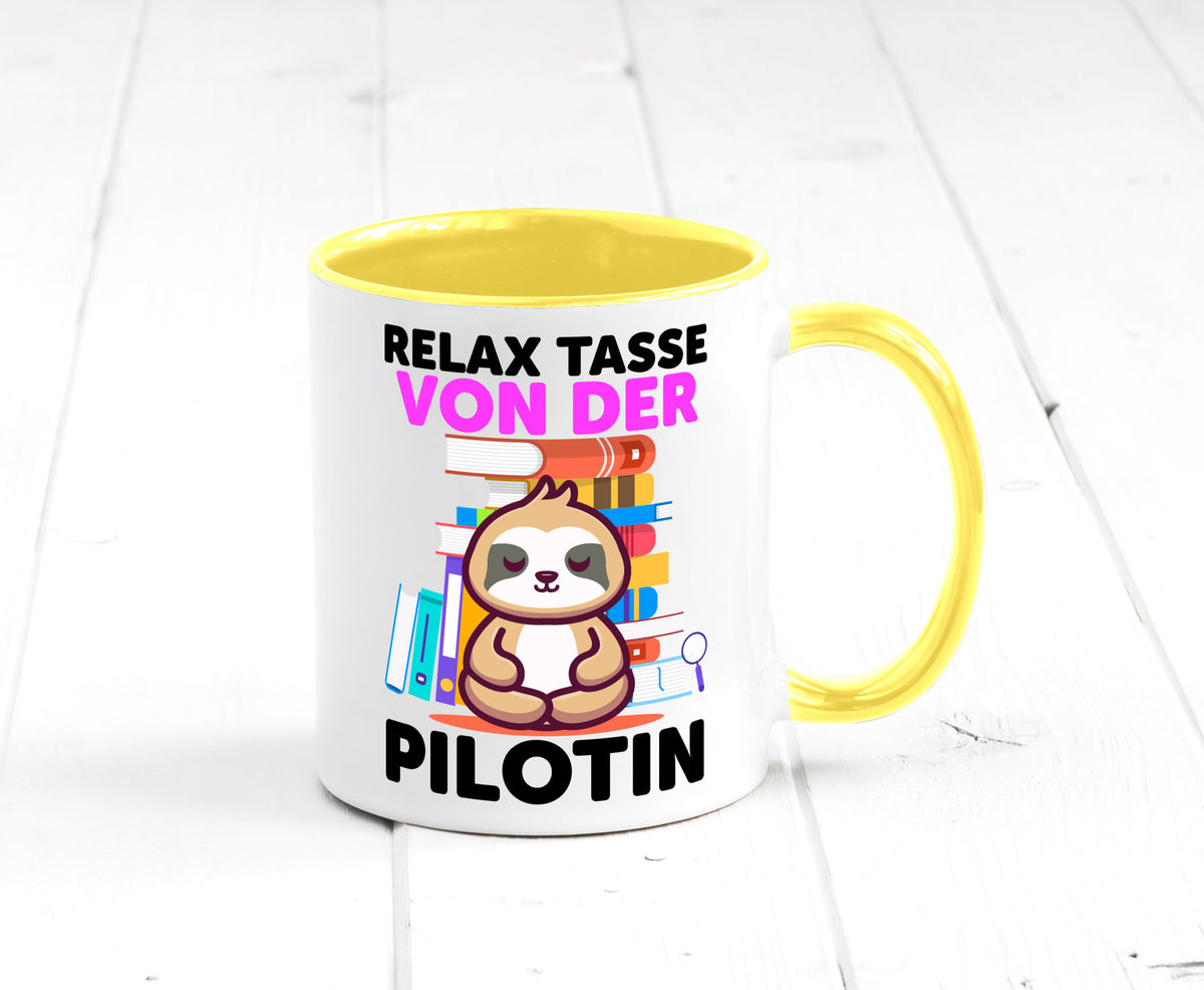 Relax Tasse: Pilotin | Definition Piloten lustiger Spruch Geschenk Humor