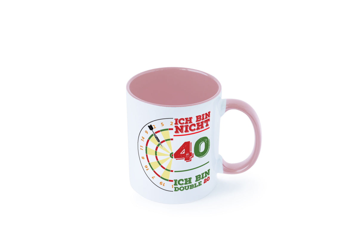 Ich bin nicht 40 double 80 | Dart spieler Geschenkidee Humor Tasse