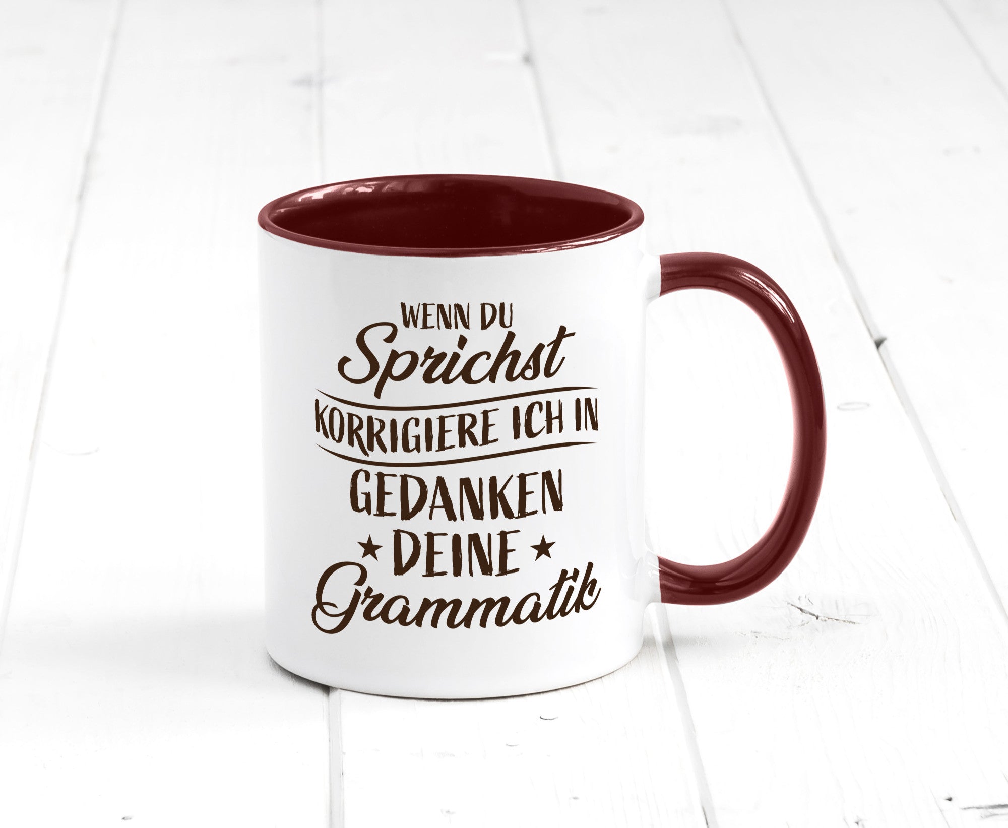 Grammatik korrigieren während du sprichst | Sterne lustig Humor Geschenkidee