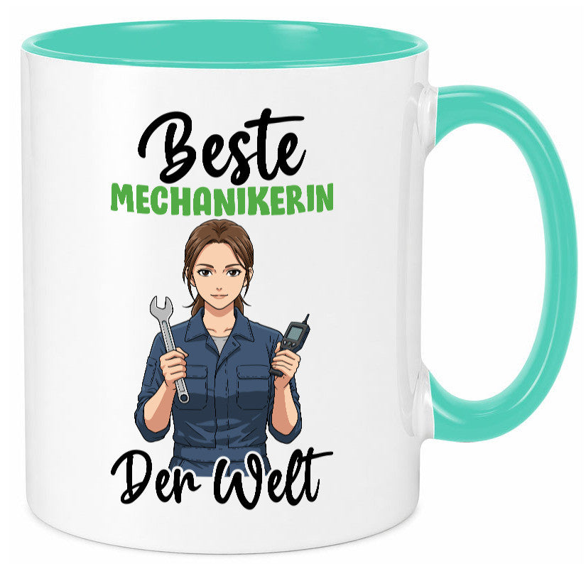Beste Mechanikerin | KFZ v2 Humor Geschenkidee Tasse