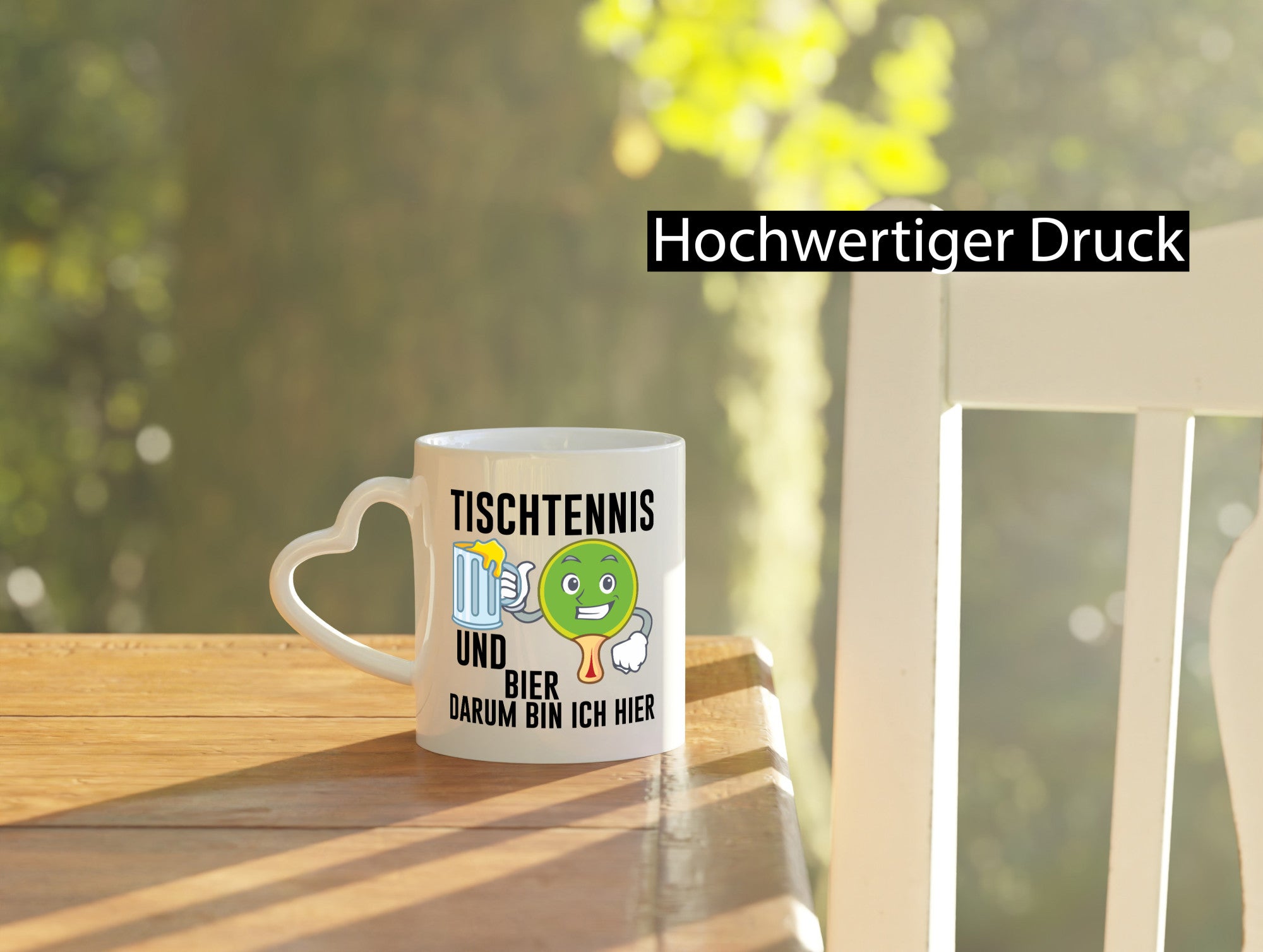 Tischtennis und Bier darum bin ich hier | Geschenk Humor Geschenkidee lustiger