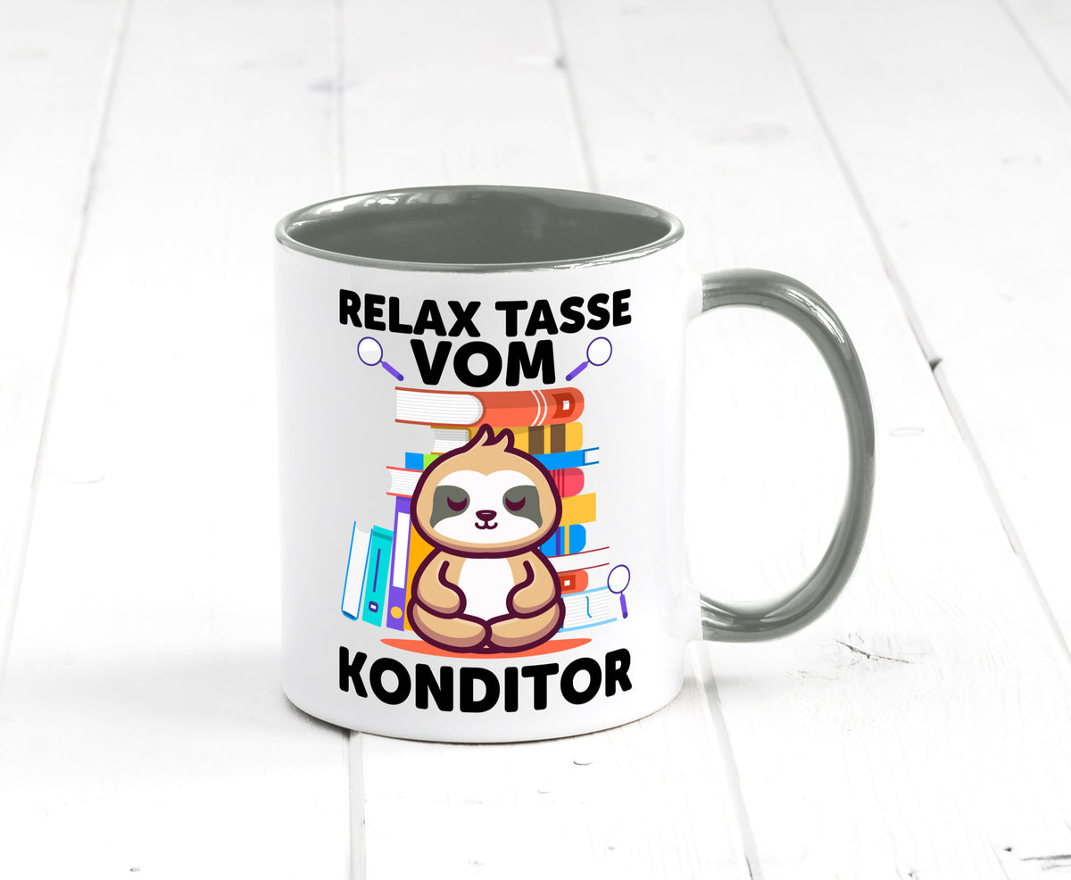 Relax Tasse: Konditor | Konditorei lustiger Spruch Geschenk Humor Geschenkidee