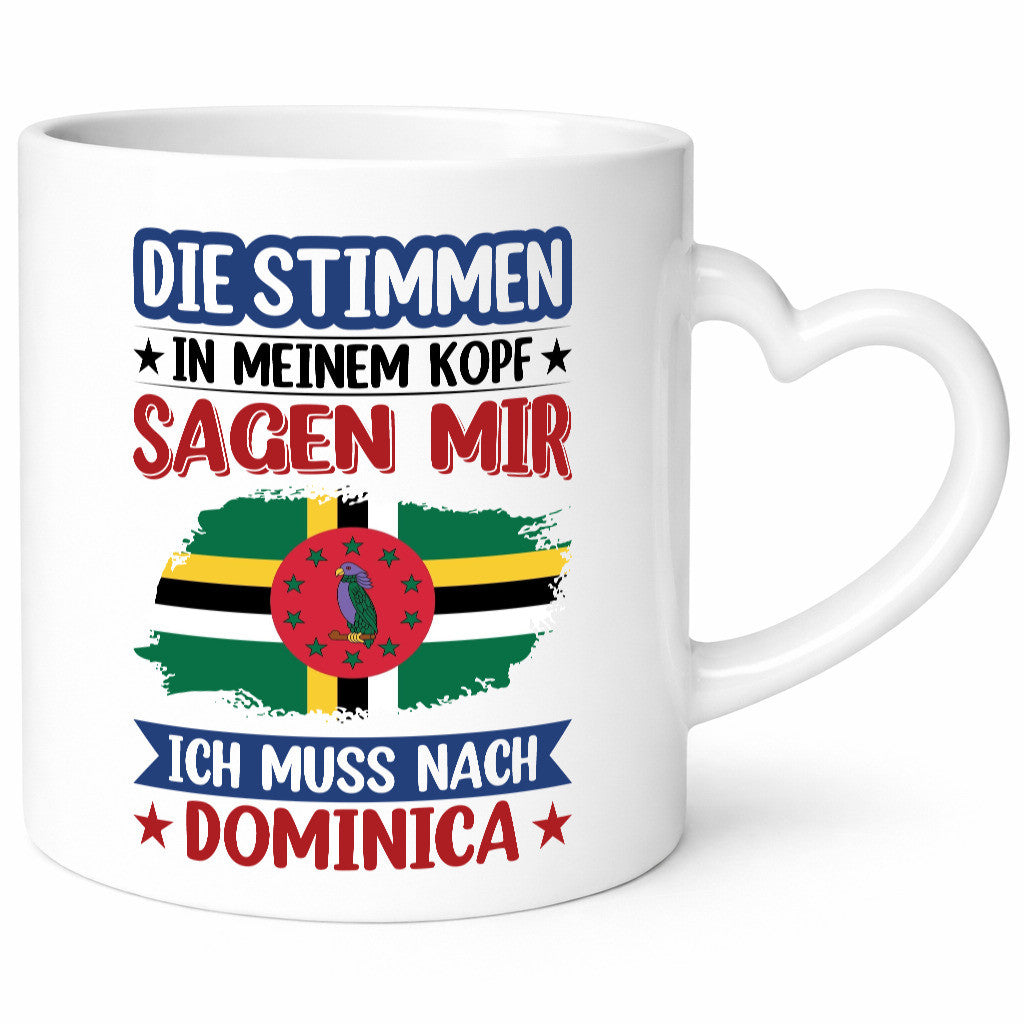 Dominica | Urlaub Stimmen in meinem Kopf Traumland Geschenkidee Humor Tasse