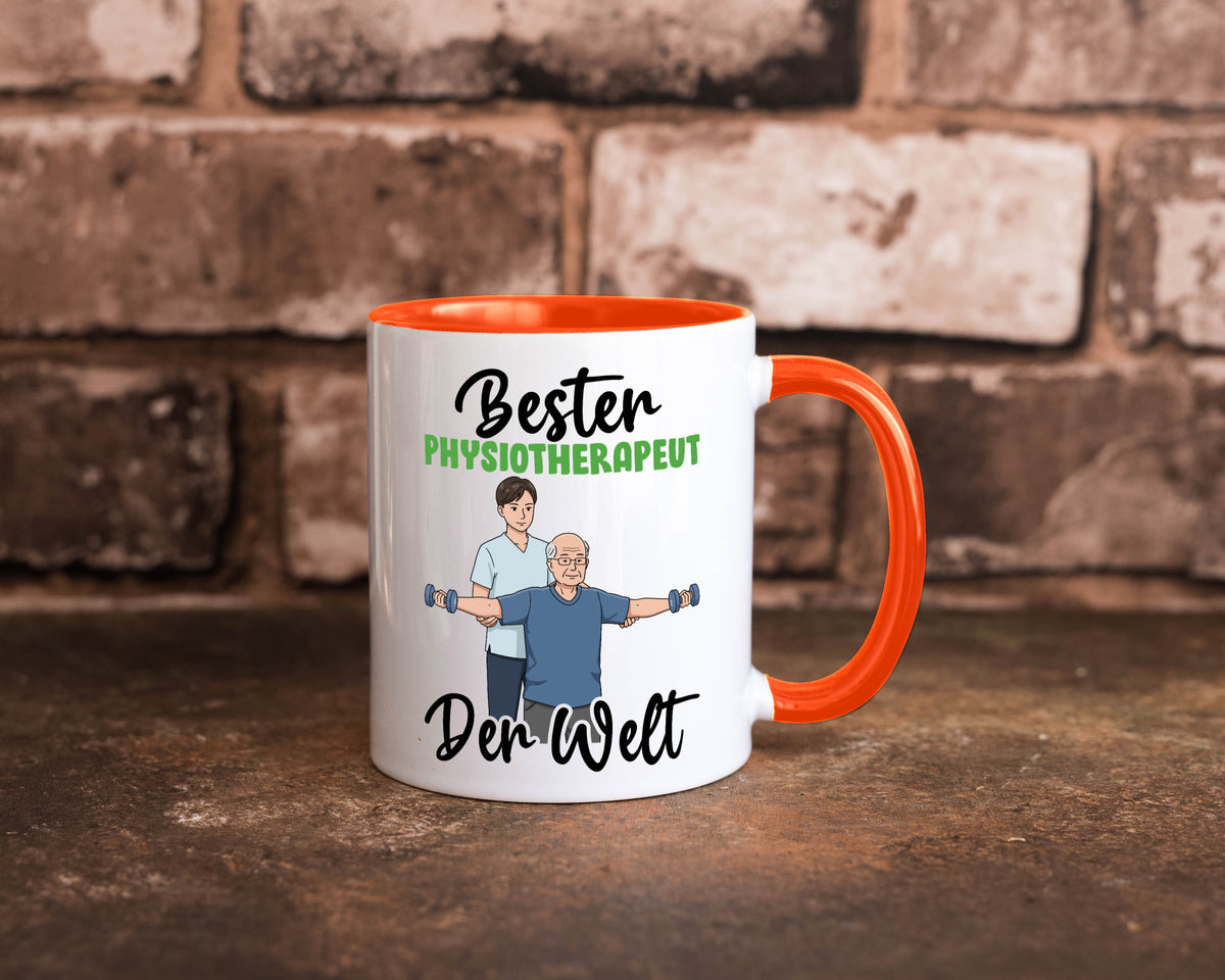 Bester Physiotherapeut v3 Geschenk Humor Geschenkidee lustiger Spruch Tasse