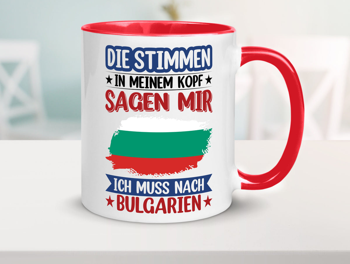 Bulgarien | Urlaub Stimmen in meinem Kopf Traumland Humor Geschenkidee Tasse