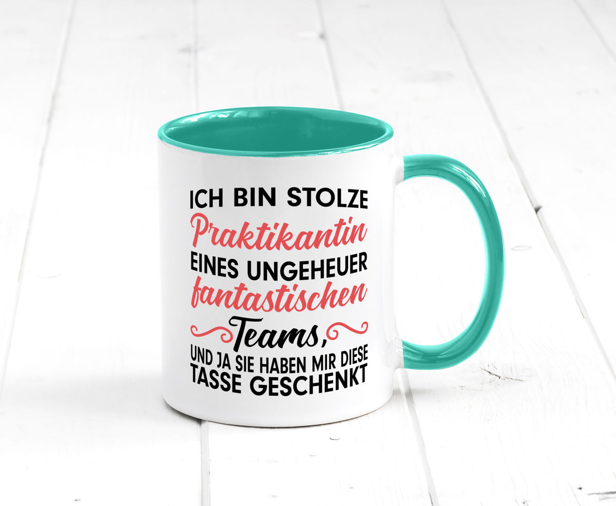 Stolze Praktikantin | Arbeitswelt Tasse Praktikum Geschenk Arbeit Kollegen Büro
