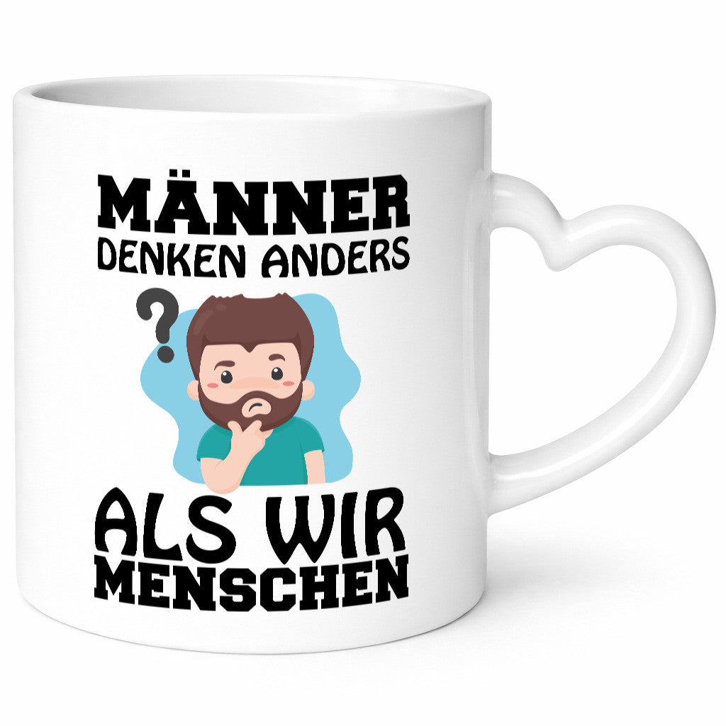 Männer denken anders Geschenkidee Humor Tasse