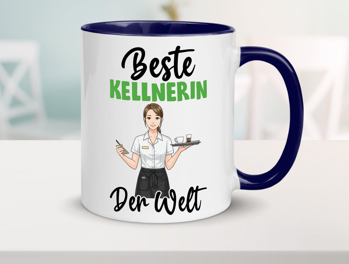 Beste Kellnerin | Beruf kellnern Bedienung v2 Humor Arbeit Kollegen Büro Tasse