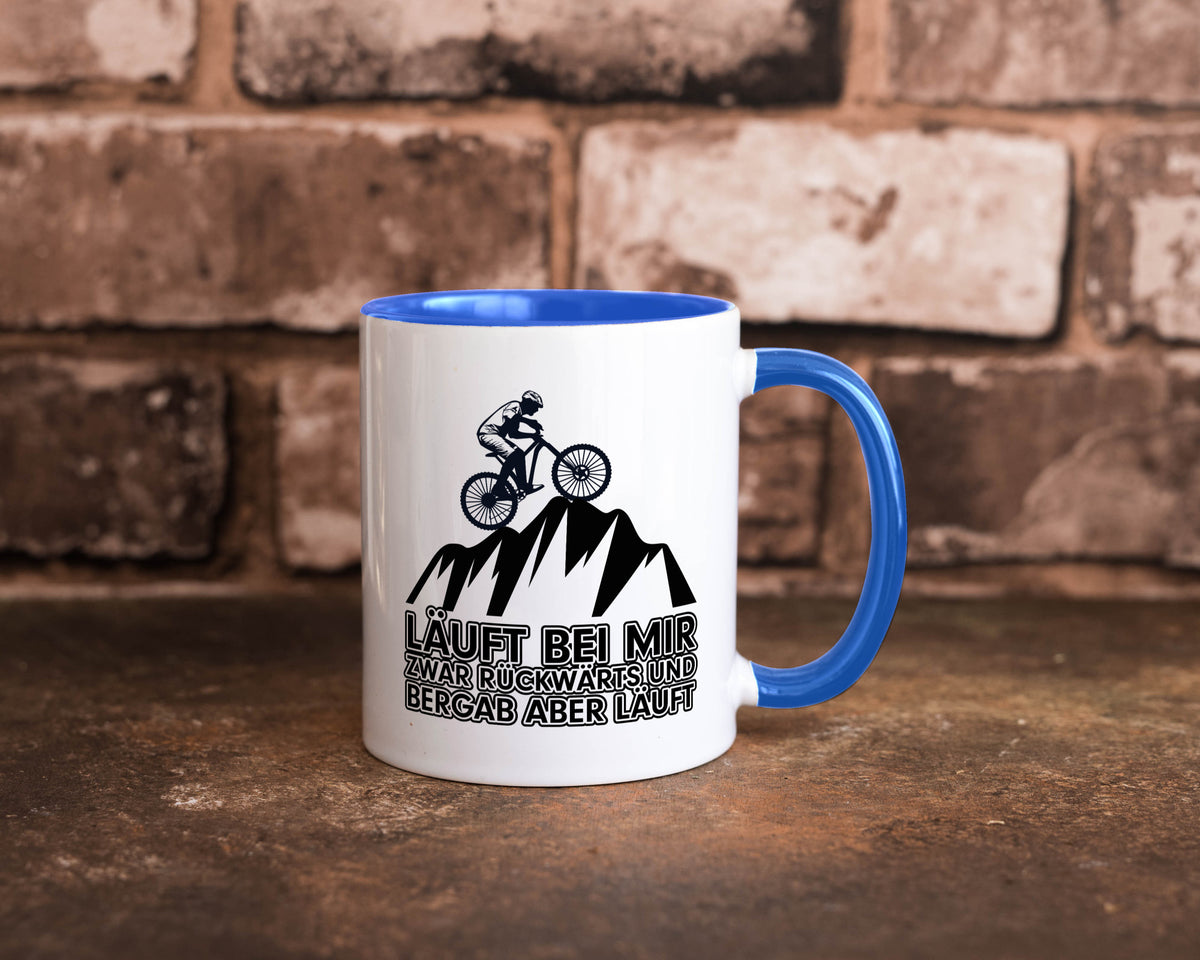 Läuft bei mir | Pechvogel Tasse Radfahrer Statement Humor Geschenkidee