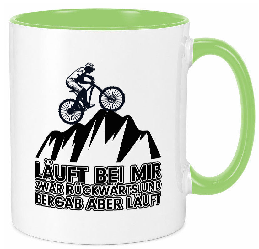Läuft bei mir | Pechvogel Tasse Radfahrer Statement Humor Geschenkidee