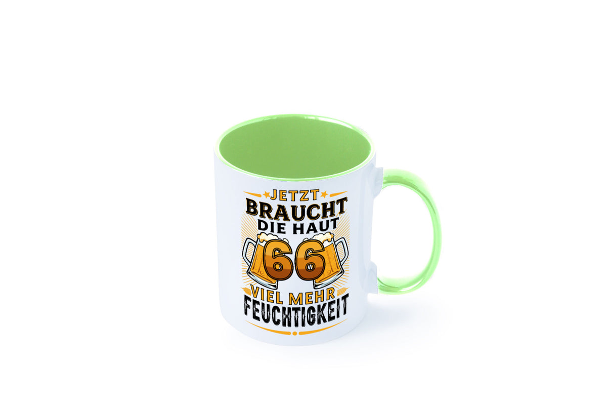 66 braucht die haut mehr Feuchtigkeit | 66. Geburtstag Humor Geschenkidee Tasse
