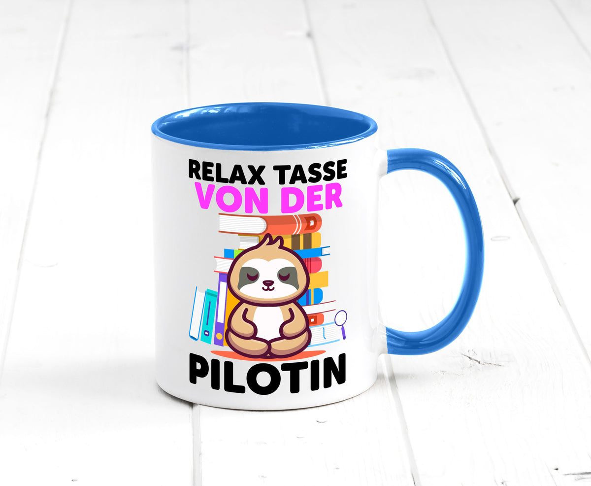 Relax Tasse: Pilotin | Definition Piloten lustiger Spruch Geschenk Humor