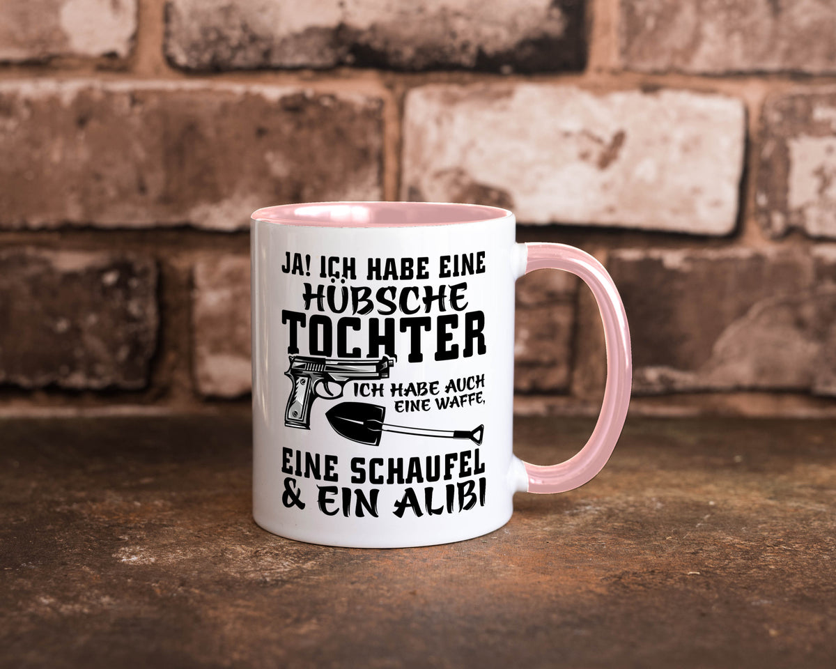 Hübsche Tochter Geschenk Familie Geschenkidee lustiger Spruch Tasse