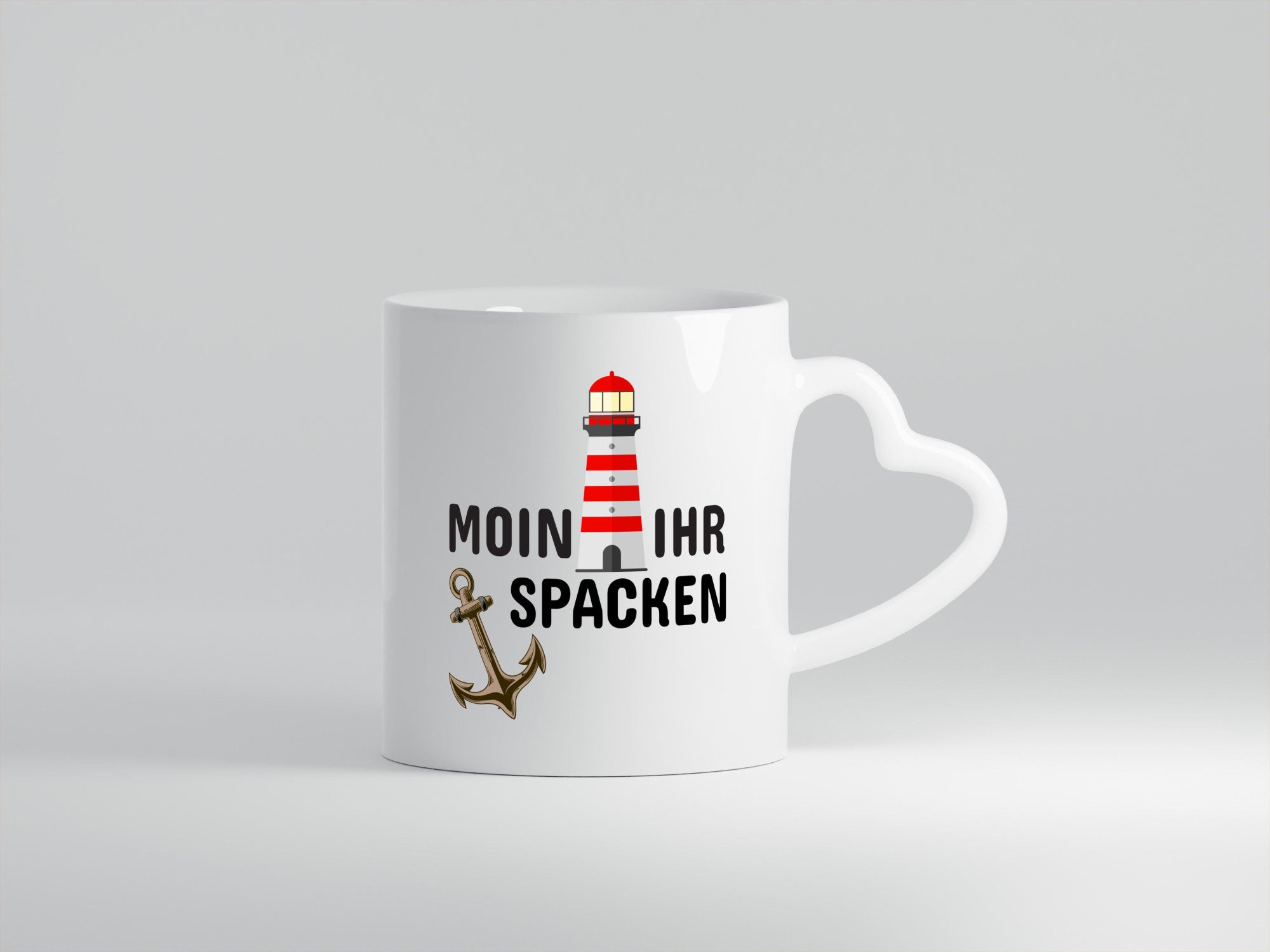Moin Ihr Spacken | Norddeutscher Tasse Leuchtturm Geschenkidee Humor