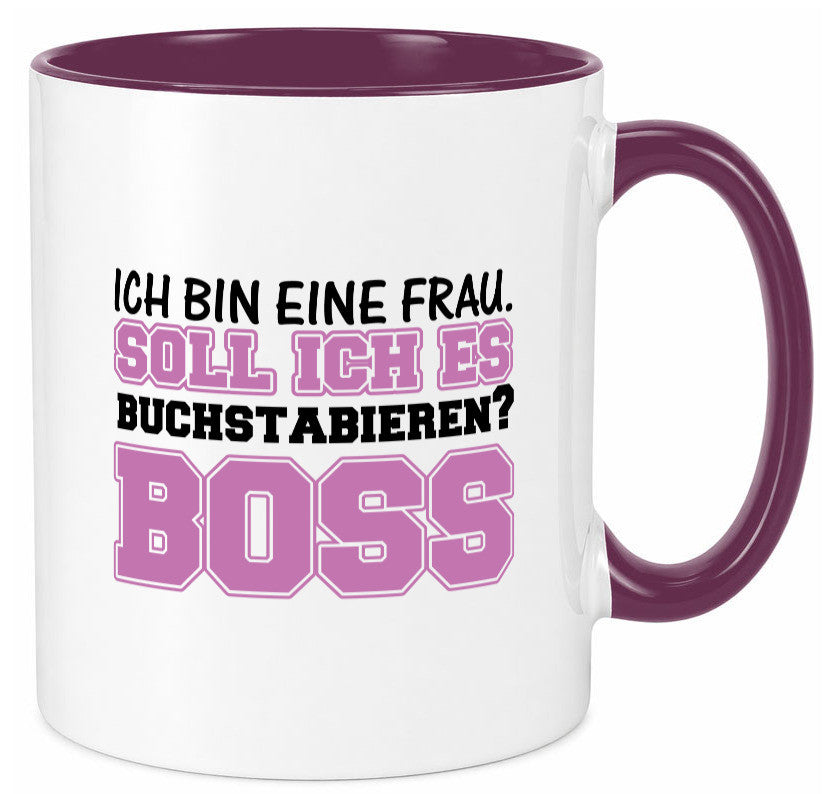 Ich bin der Boss Geschenk Humor Geschenkidee lustiger Spruch Tasse