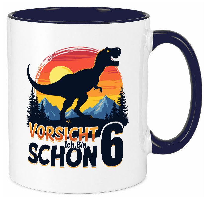 6. Geburtstag | 6 Jahre Dinosaurier Geschenkidee Humor Tasse