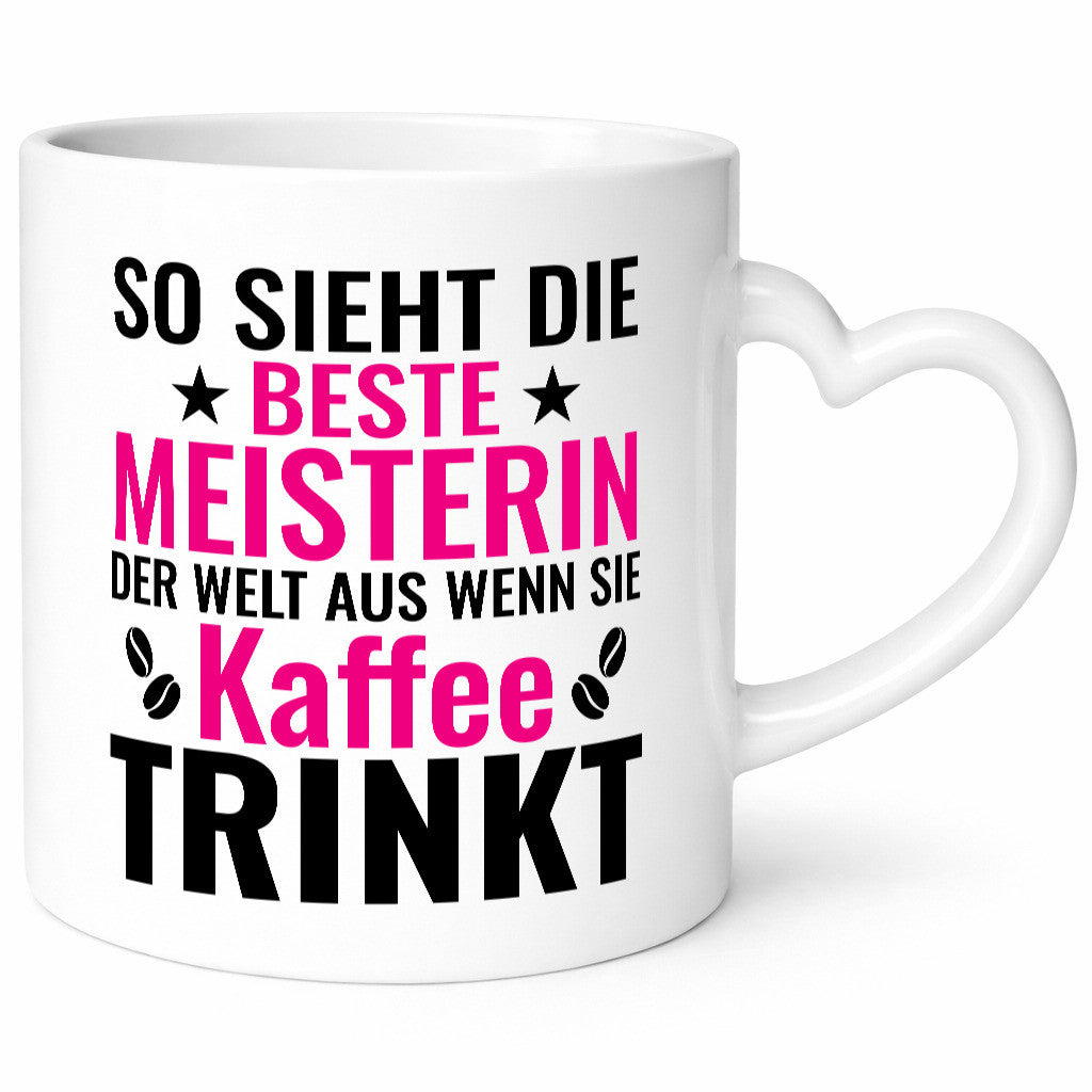 Kaffee trinkt: Meisterin | Meisterbrief Humor Geschenkidee Tasse