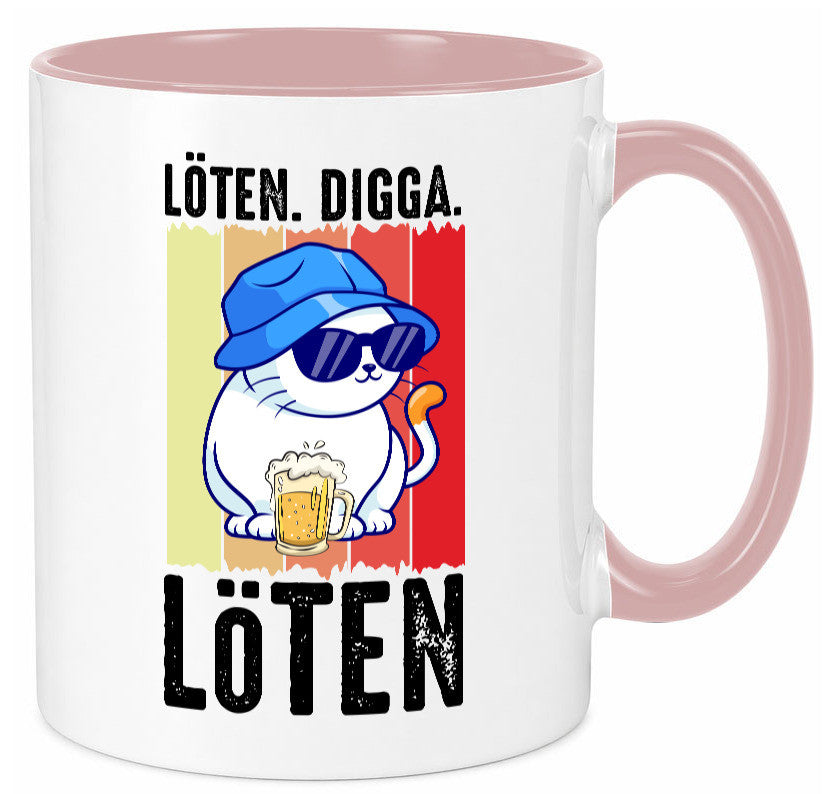 Löten Digga | Katze mit Bier Bierkatze Geschenk Tierliebhaber Humor lustiger