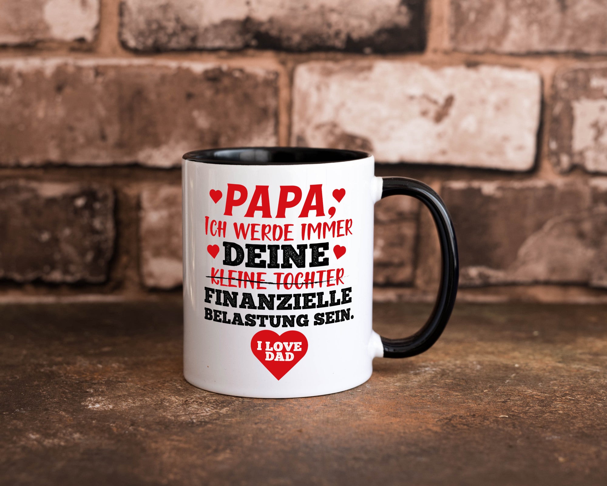 Finanzielle Belastung lustiger Spruch Geschenk Humor Geschenkidee Tasse