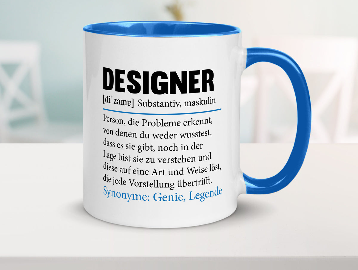 Designer Beruf | Gestalter Medien Schmuck Mode Geschenk Arbeit Kollegen Büro Tasse