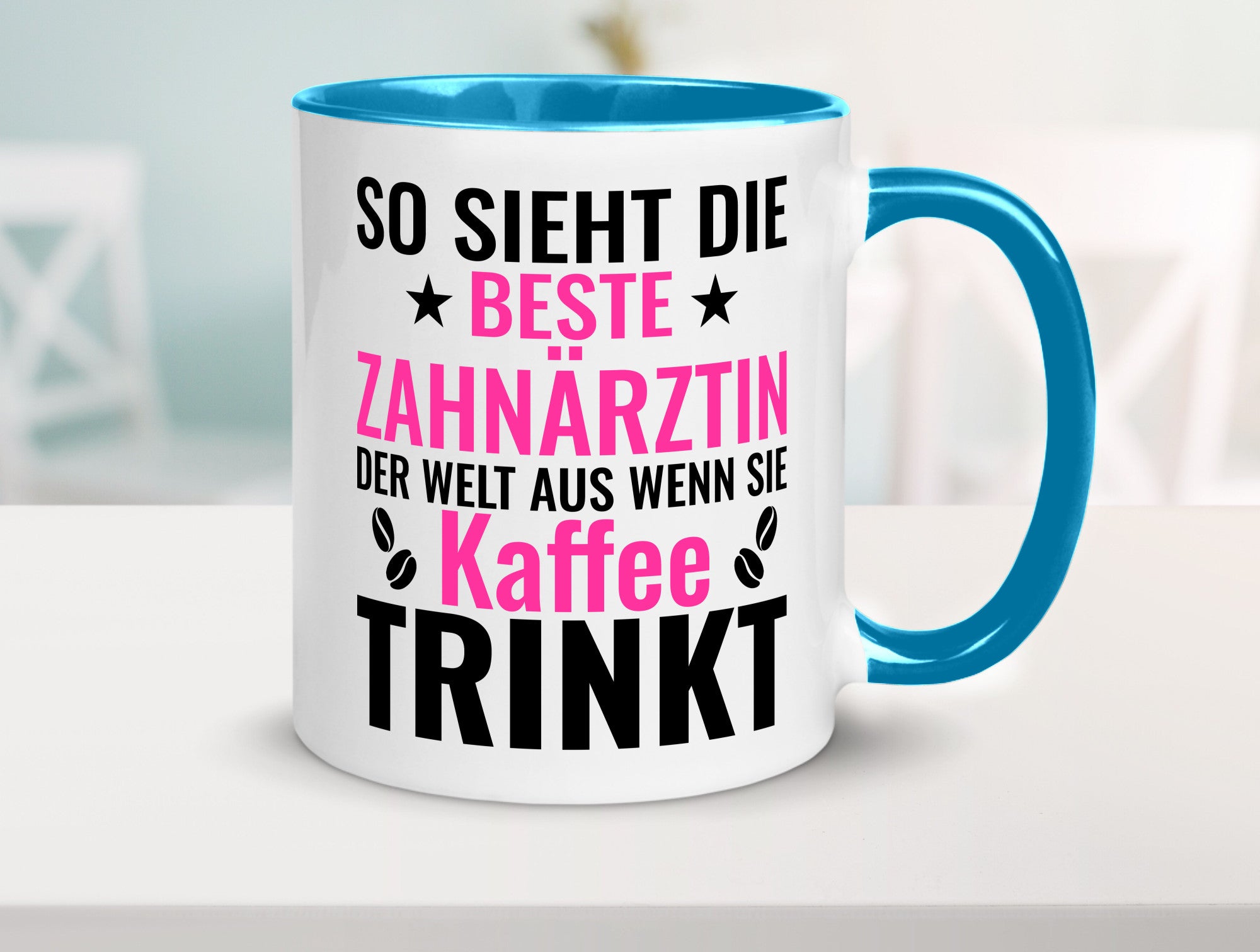 Kaffee trinkt: Zahnärztin | Zahnmedizin Beruf Geschenk Arbeit Kollegen Büro