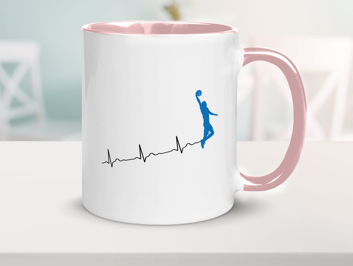 Herzschlag Basketball | Motiv Sport Ballsport Humor Geschenkidee Tasse