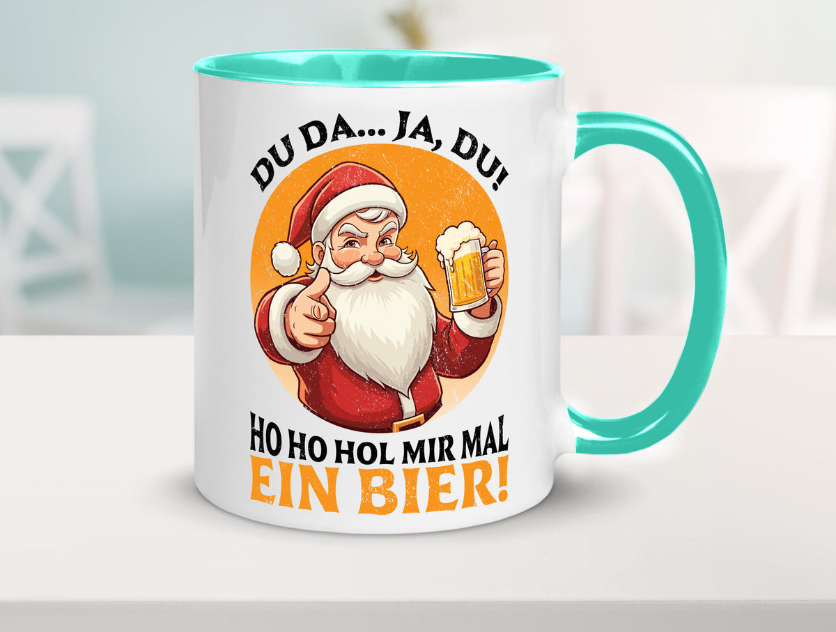 Hol mir mal ein Bier | Ugly Christmas Santa lustig Humor Geschenkidee Geschenk Tasse