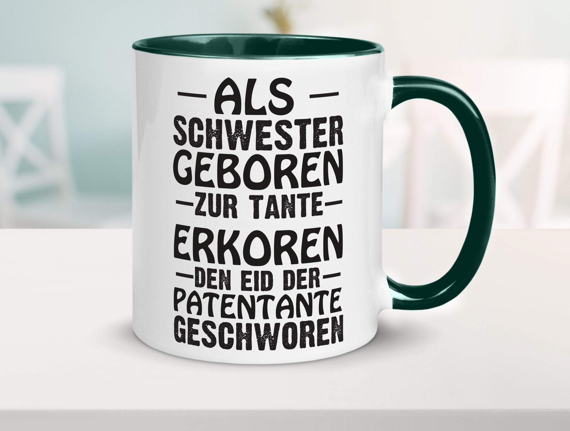 Eid der Patentante | Tante Tasse Schwester Humor lustig Geschenkidee Geschenk