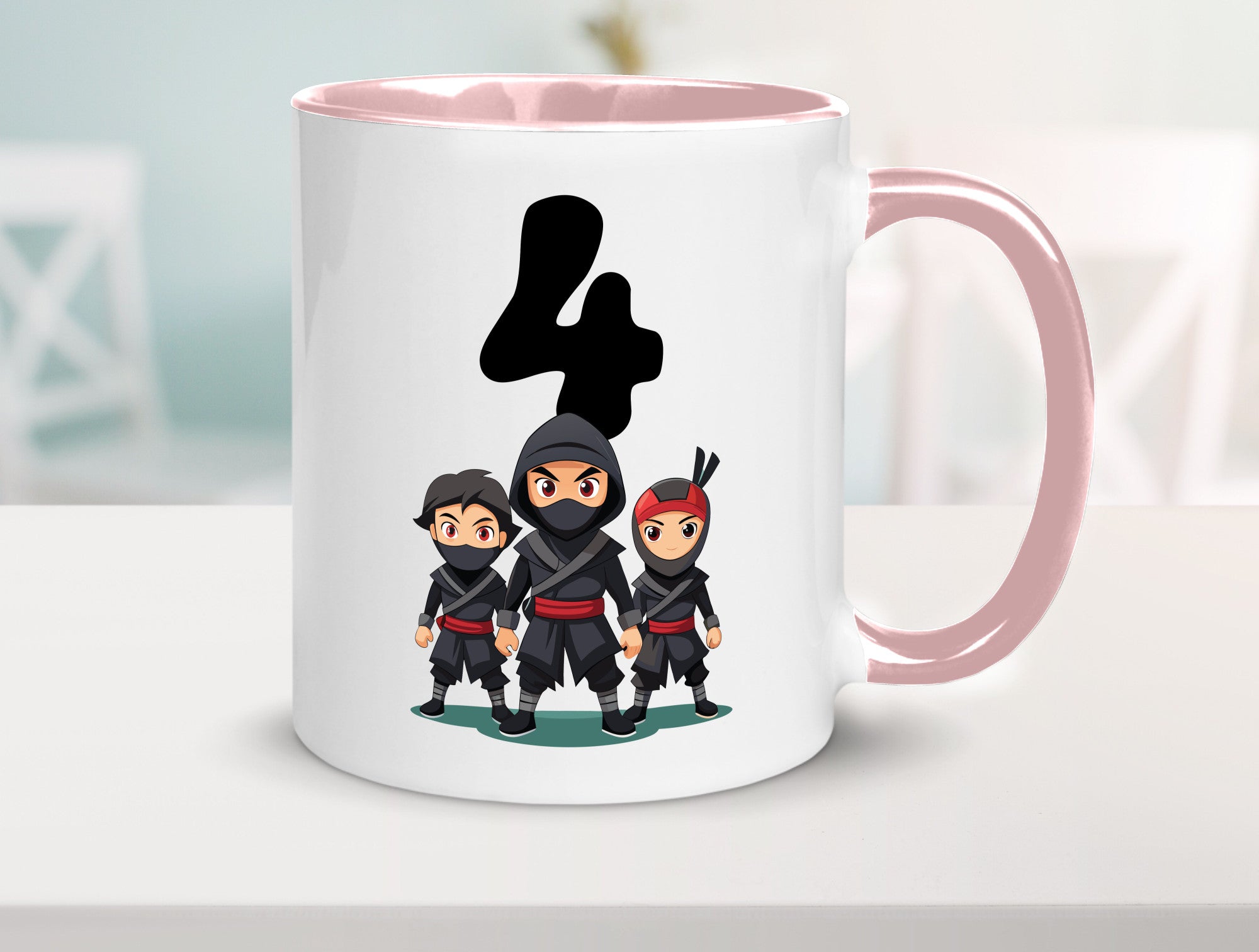 4. Geburtstag | 4 Jahre Ninja lustig Geschenkidee Geschenk Tasse