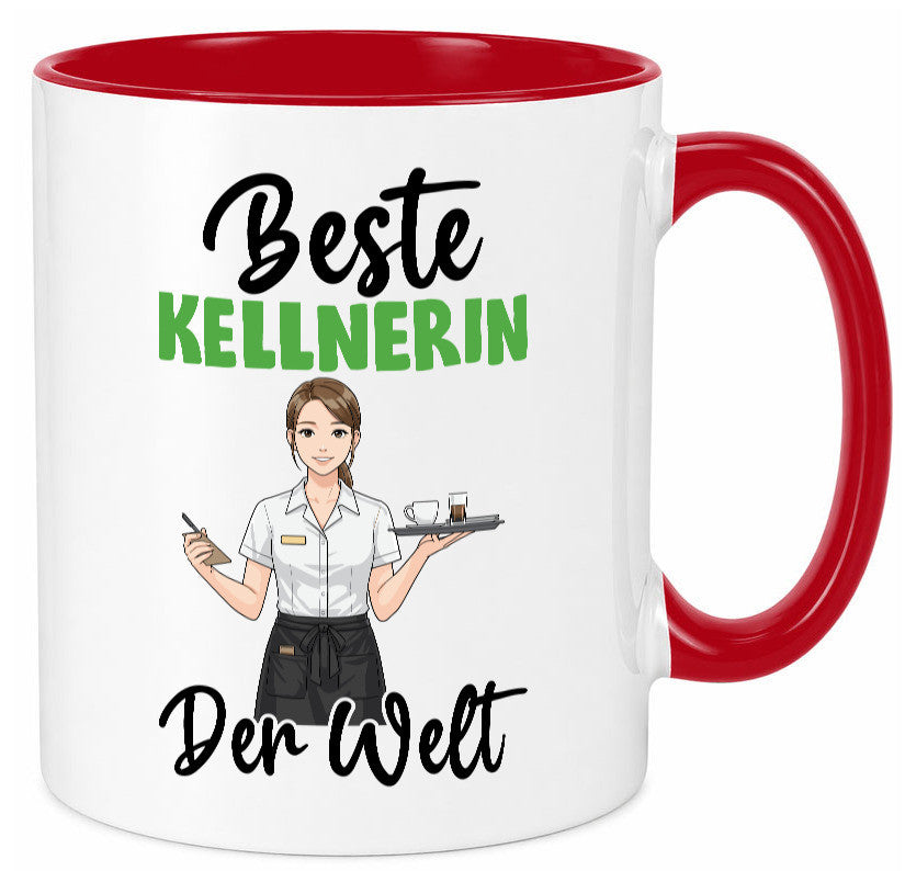 Beste Kellnerin | Beruf kellnern Bedienung v2 Humor Arbeit Kollegen Büro Tasse