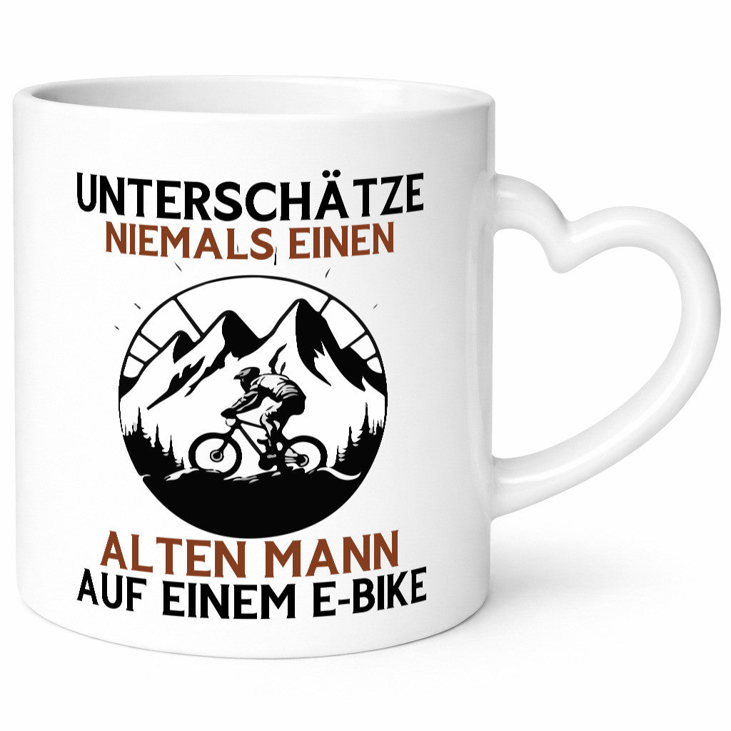 Alter man auf einem E-Bike | Radfahren Elektro Bike lustig Humor Geschenkidee