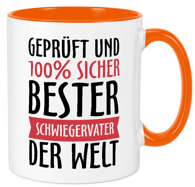 Bester Schwiegervater Geschenk Familie Geschenkidee lustiger Spruch Tasse