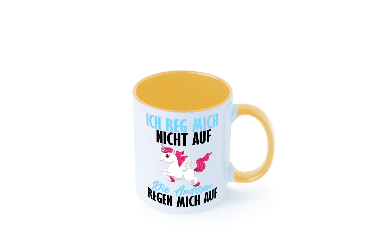 Ich reg mich nicht auf lustiger Spruch Geschenk Humor Geschenkidee Tasse
