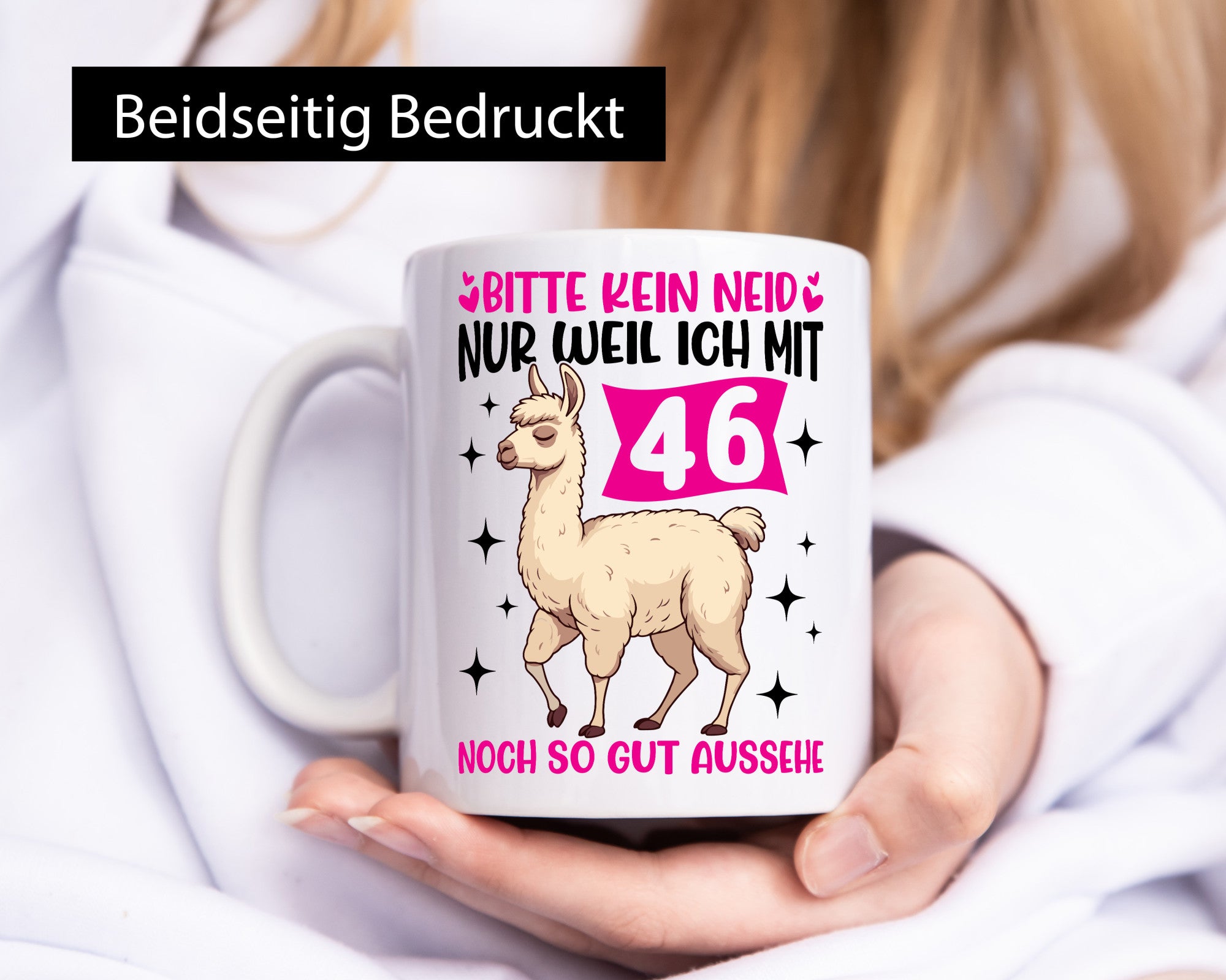 46. Geburtstag | 46 Jahre Lama Gut Aussehen Lustiges Geschenk Tasse