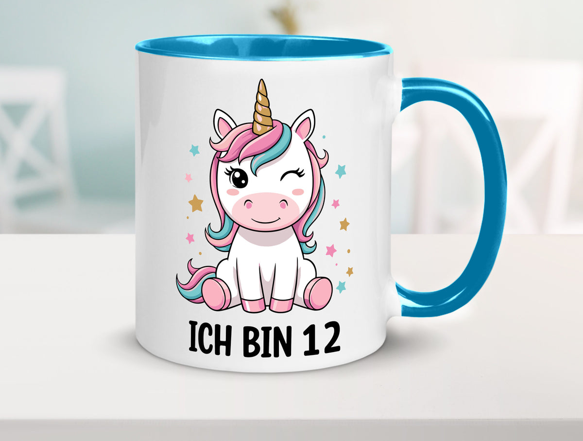 12. Geburtstag | 12 Jahre Einhorn Mädchen lustig Geschenkidee Geschenk Tasse